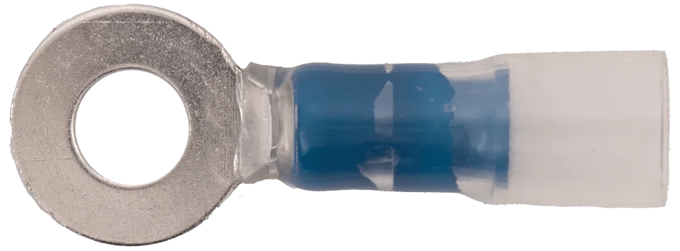 16 - 14 AWG Blue Polyolefin Insulated Pro-Tech™ Extreme (#12 - 1/4") Ring Terminal - 25 Pack