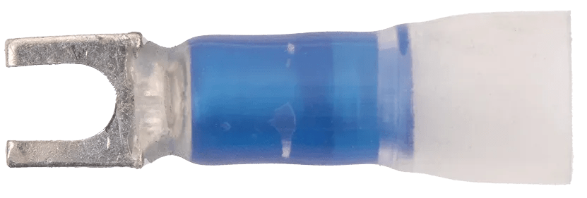 16-14 AW Blue Polyolefin Insulated Pro-Tech™ Extreme (#6 - #8) Spade Terminal - 25 Pack