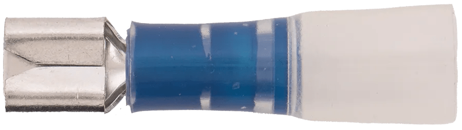 16 - 14 AWG Blue Polyolefin Insulated Pro-Tech™ Extreme (1/4" Tab) Female Quick Slide Terminal - 25 Pack