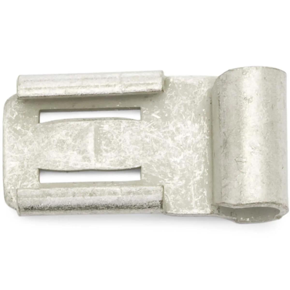 12 - 14 AWG Non-Insulated (1/4" Tab) Female Flag Quick Slide Terminal - 50 Pack