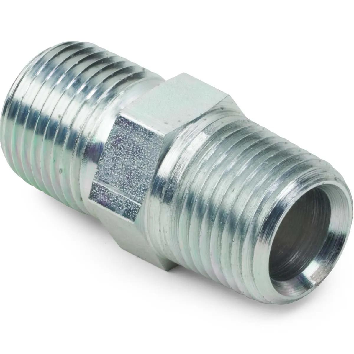 1/4" x 1/4" Steel Hex Nipple