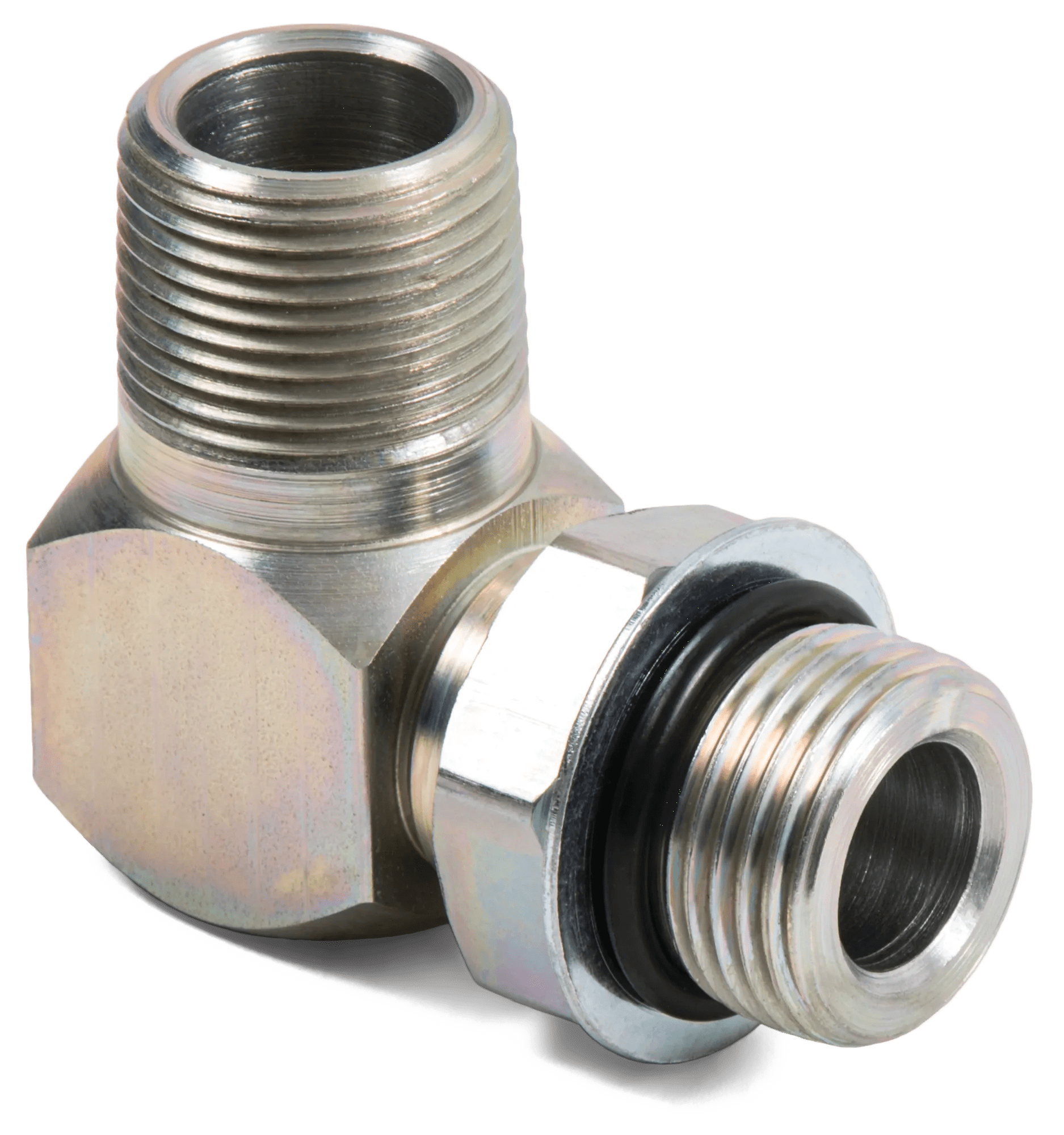Steel Male Straight Thread O-Ring to Male Pipe 90° Elbows