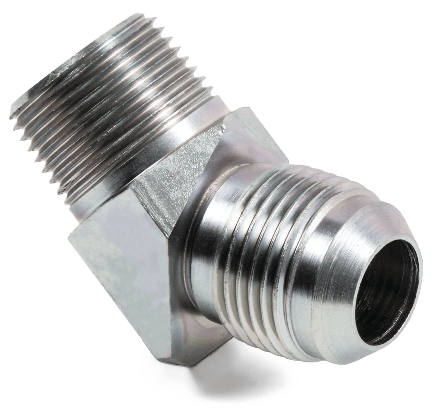 3/8" x 3/8" Male SAE JIC 37° 45° Elbow - 2 Pack