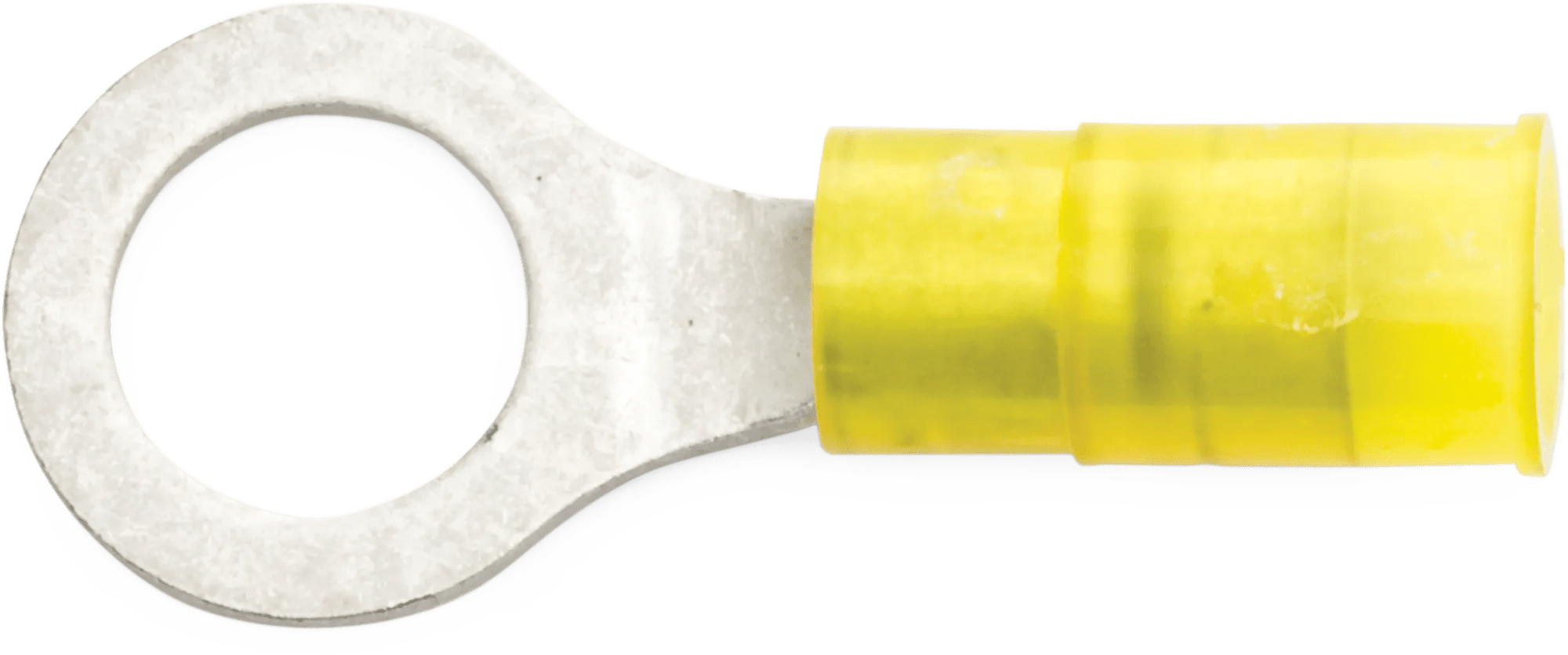 12 - 10 AWG Yellow Nylon Insulated Enduralon™ (5/16" - 3/8") Ring Terminal - 50 Pack
