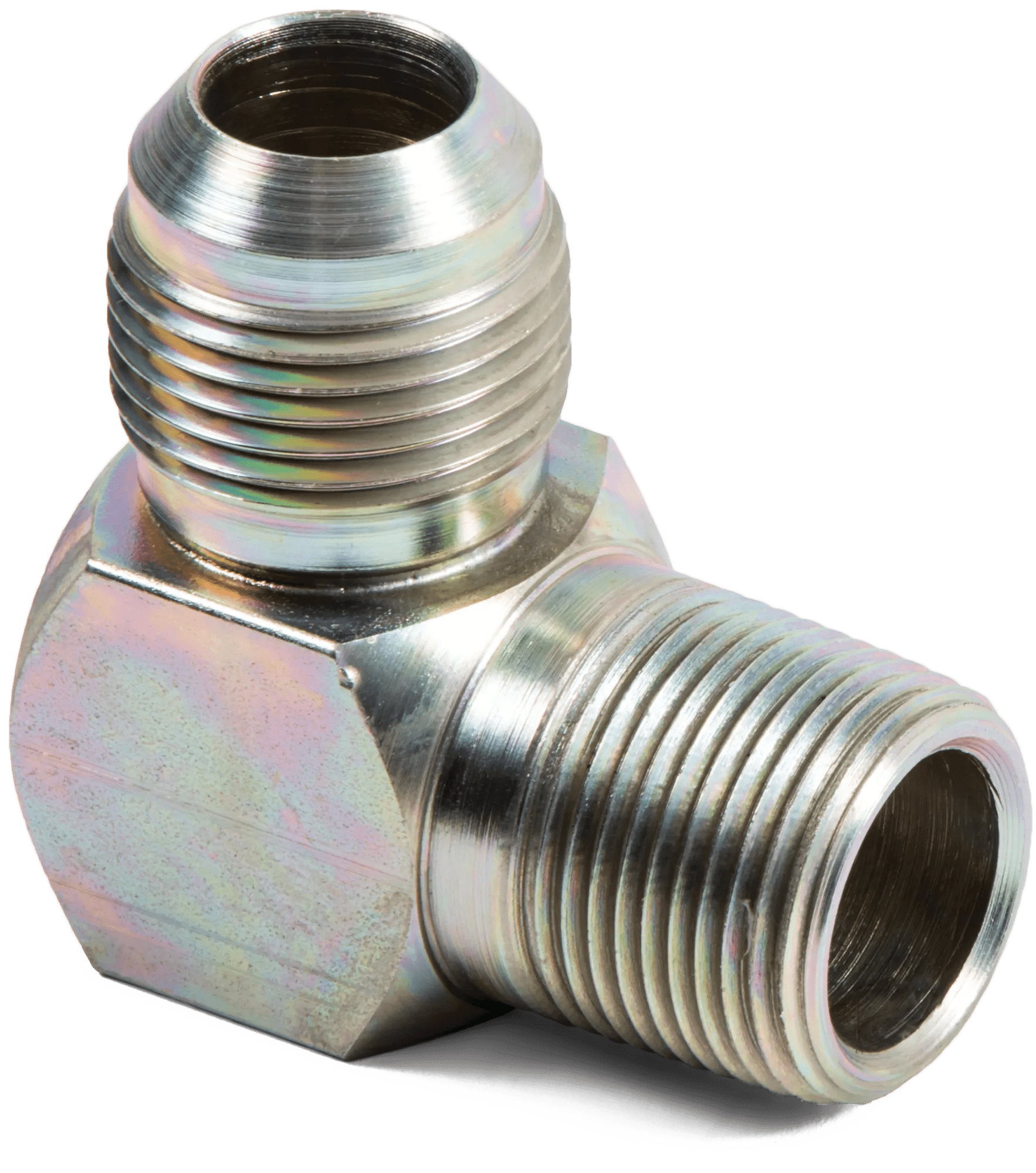 1/2" x 1/4" Male SAE JIC 37° 90° Elbow - 4 Pack
