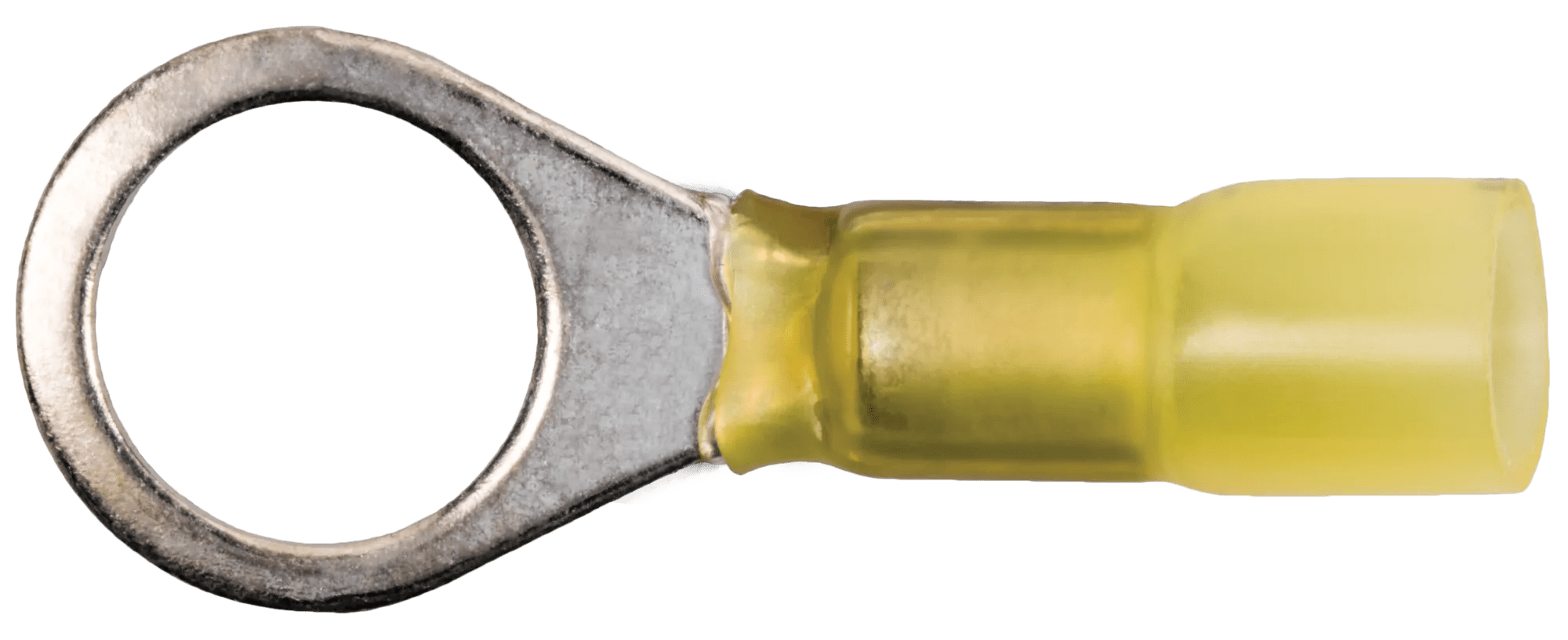 12 - 10 AWG Yellow Nylon Insulated SolderConn Self-Soldering (7/16" - 1/2") Ring Terminal - 25 Pack