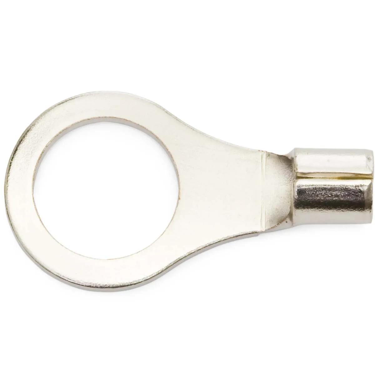 12 - 10 AWG Non-Insulated High-Temperature Heavy-Duty (5/16" - 3/8") Ring Terminal - 50 Pack