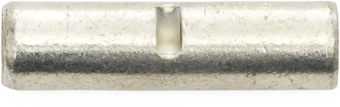 12 - 10 AWG Seamless Non-Insulated Butt Connector - 100 Pack
