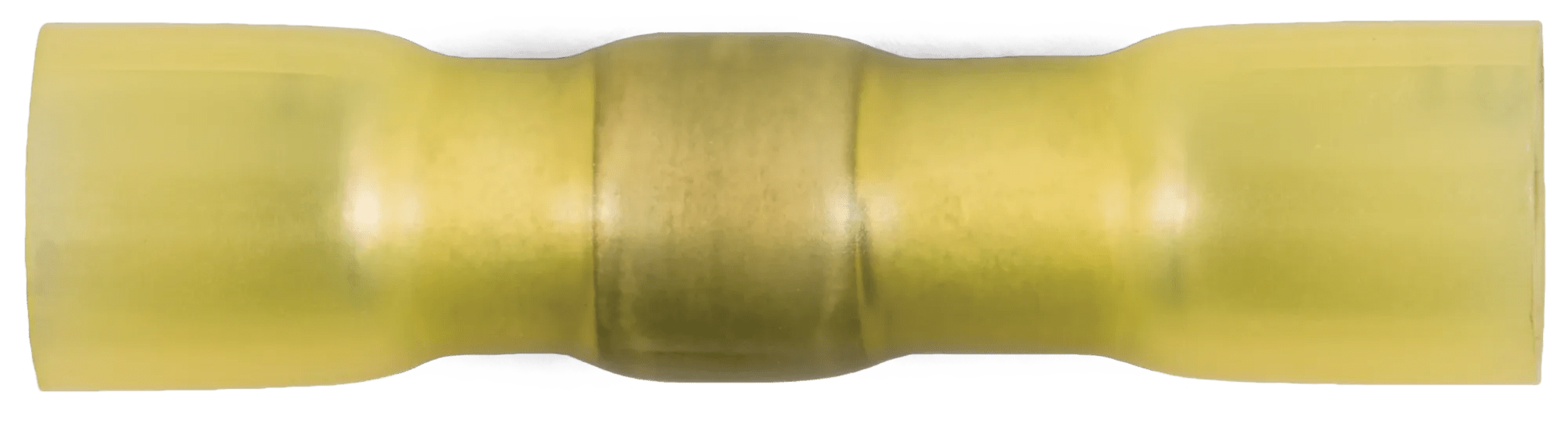 12 - 10 AWG Yellow Polyolefin Insulated Ultra-Link Crimp & Solder Butt Connector - 20 Pack