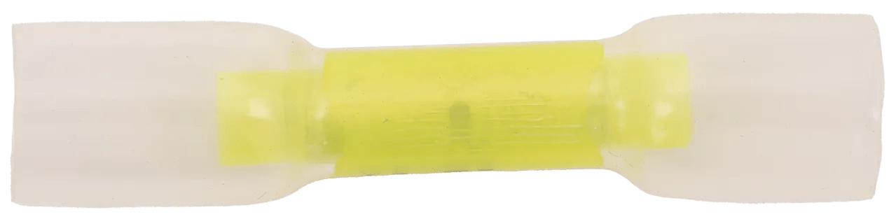 12 - 10 AWG Yellow Polyolefin Insulated Pro-Tech™ Extreme Butt Connector - 25 Pack