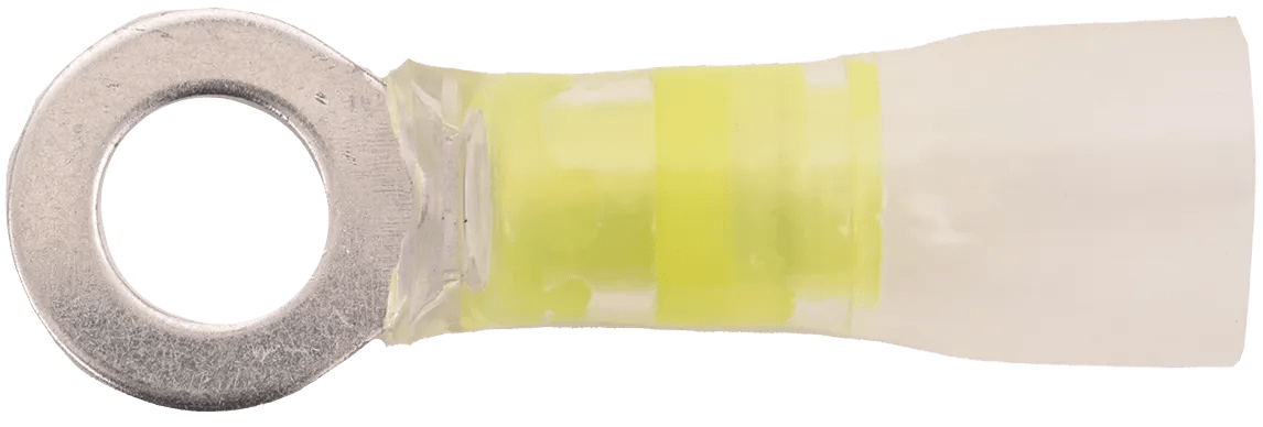 12 - 10 AWG Yellow Polyolefin Insulated Pro-Tech™ Extreme (1/4" - 5/16") Terminal - 25 Pack