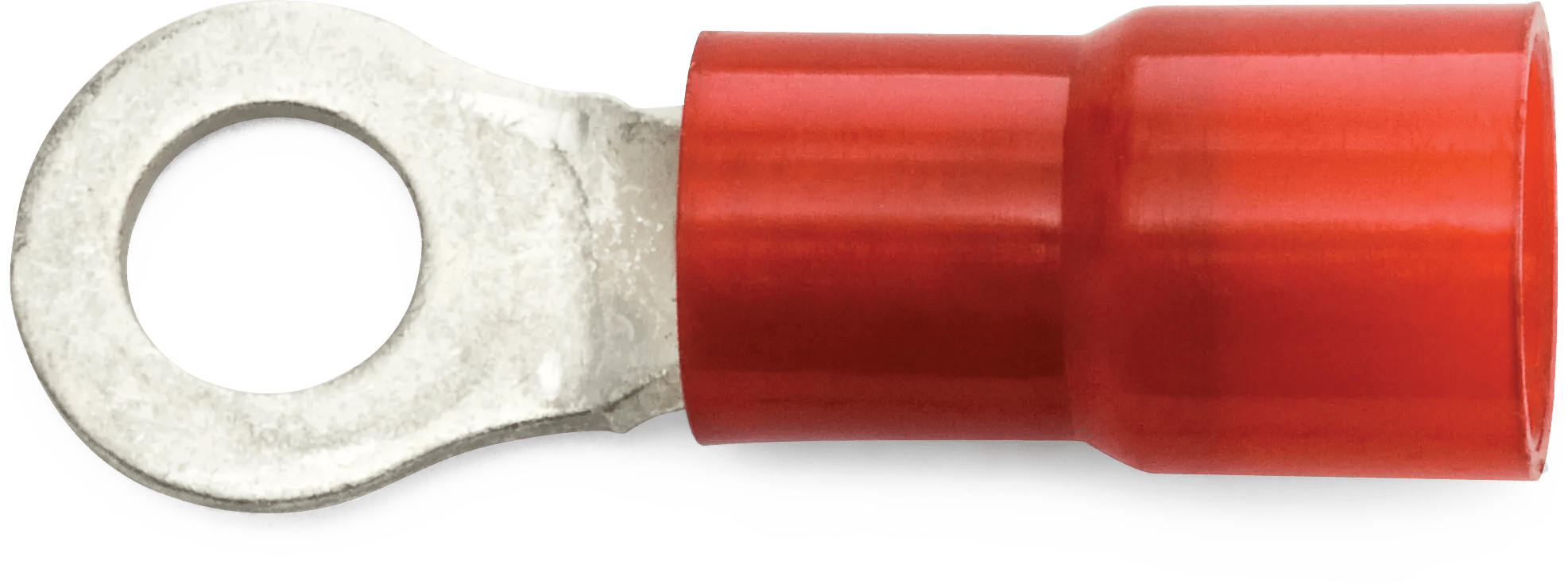 8 AWG Red Nylon Insulated Enduralon™ (#12 - 1/4") Ring Terminal - 25 Pack