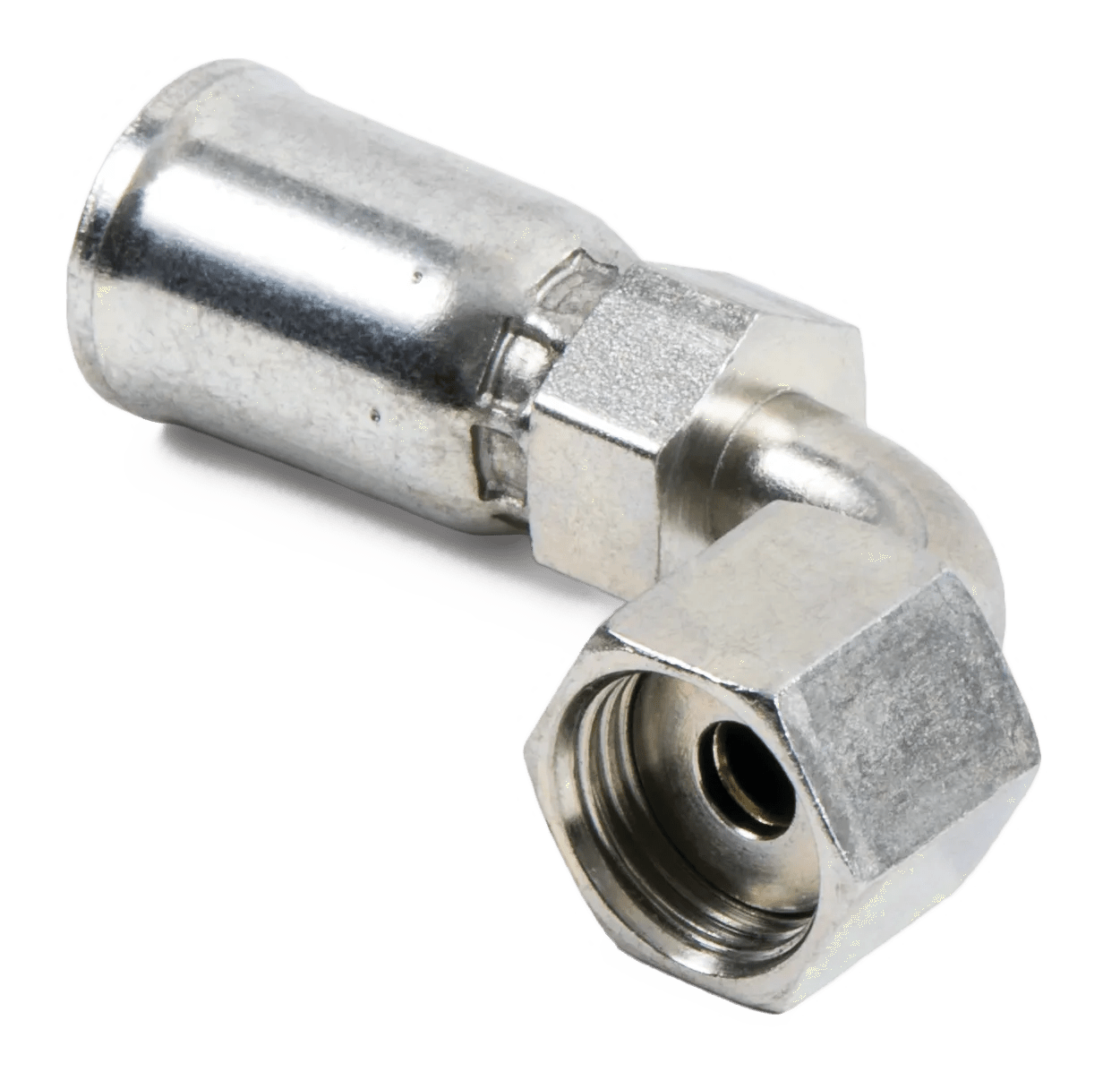 Female O-Ring Face-Seal Swivel 90° Elbows - Kim-Krimp E Series