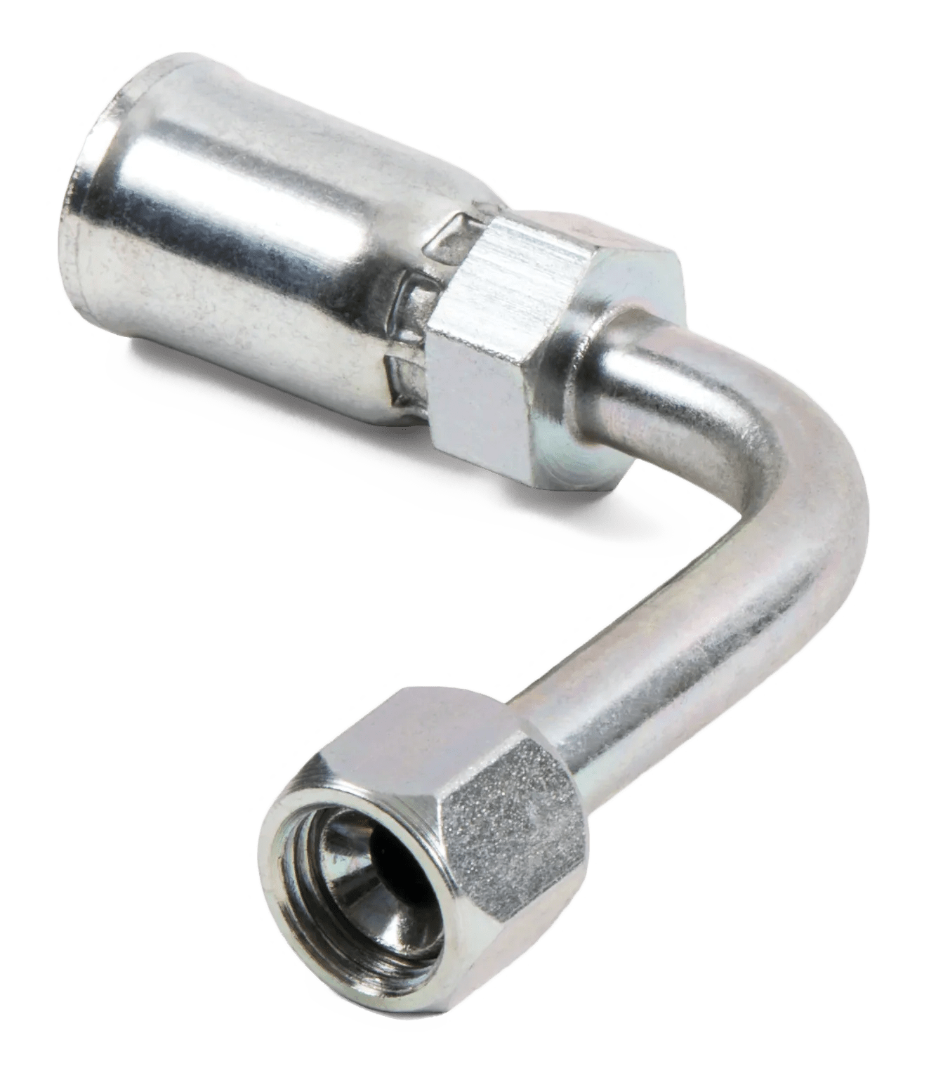 1" x 1" Female SAE JIC 37° Swivel 90° Long Drop Elbow - Kim-Krimp E Series