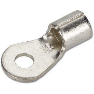 4 AWG Heavy-Duty Non-Insulated (#12 - 1/4") Ring Terminal - 25 Pack