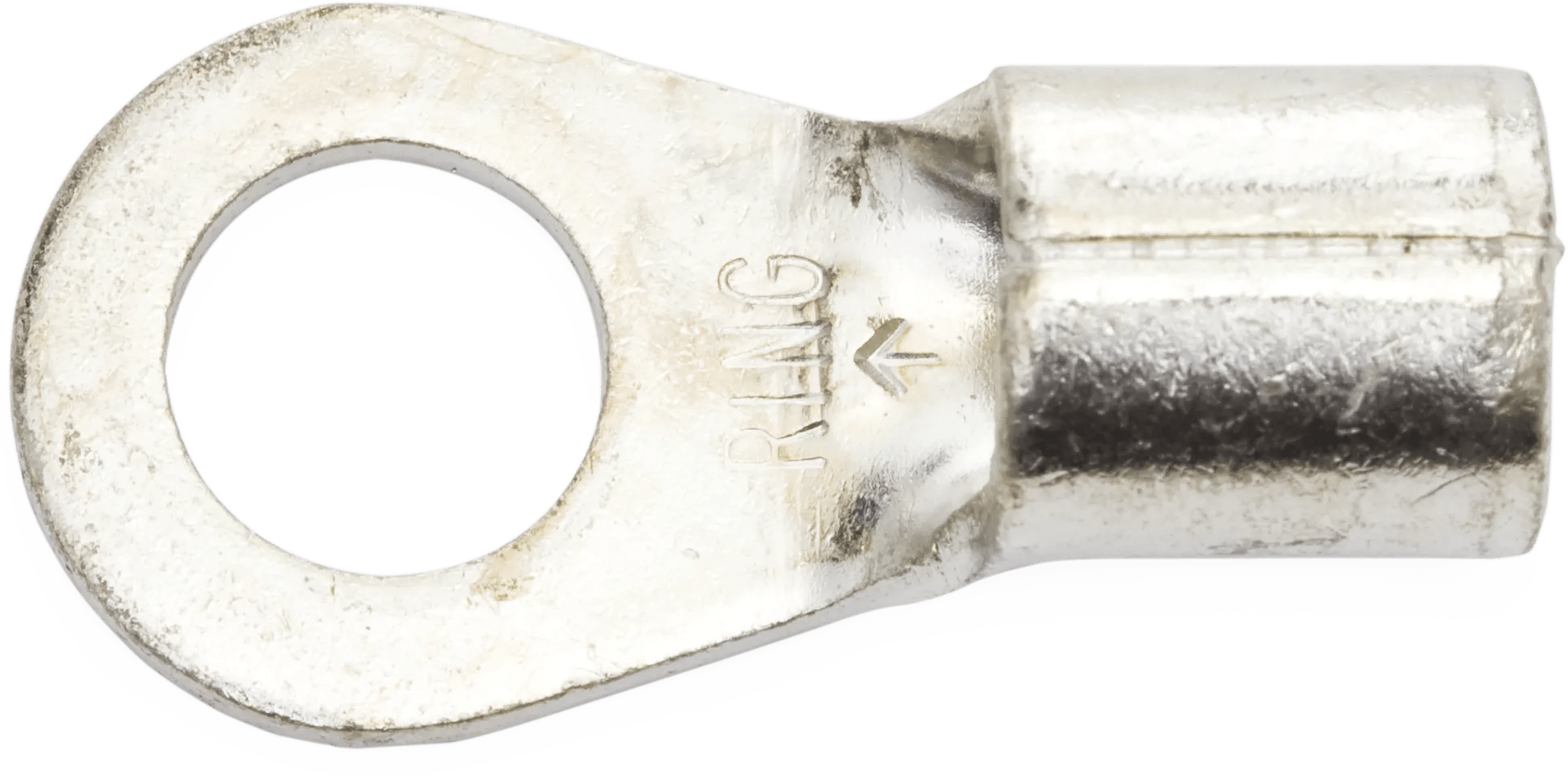 4 AWG Heavy-Duty Non-Insulated (5/16" - 3/8") Ring Terminal - 25 Pack