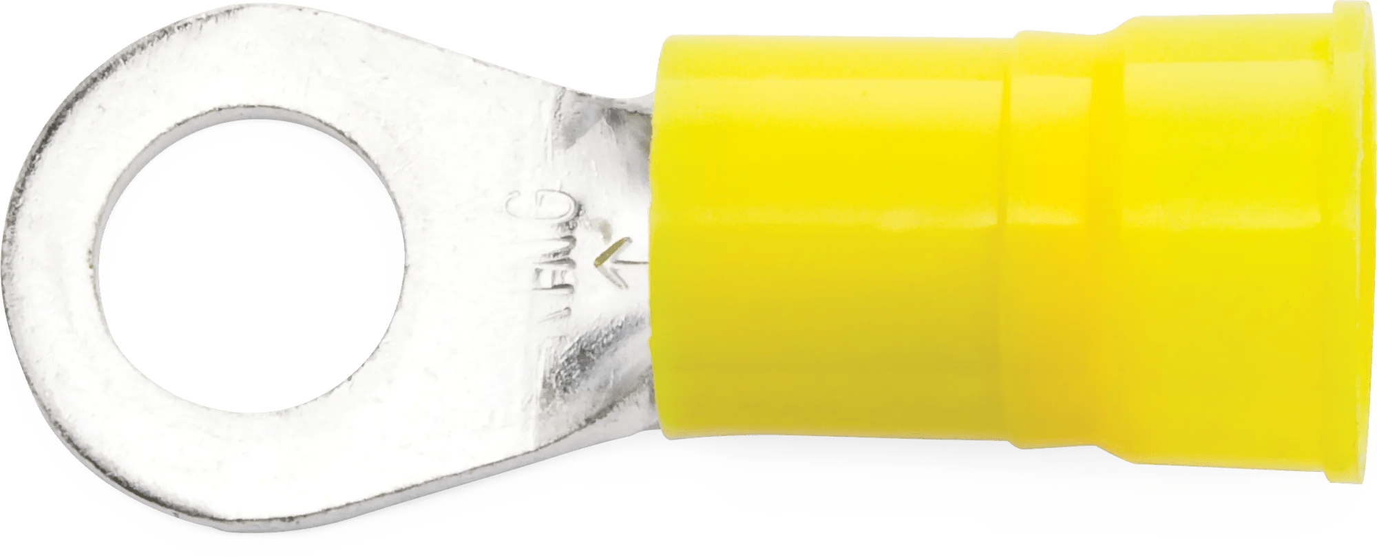 4 AWG Yellow Nylon Insulated Enduralon™ (5/16" - 3/8") Ring Terminal - 25 Pack