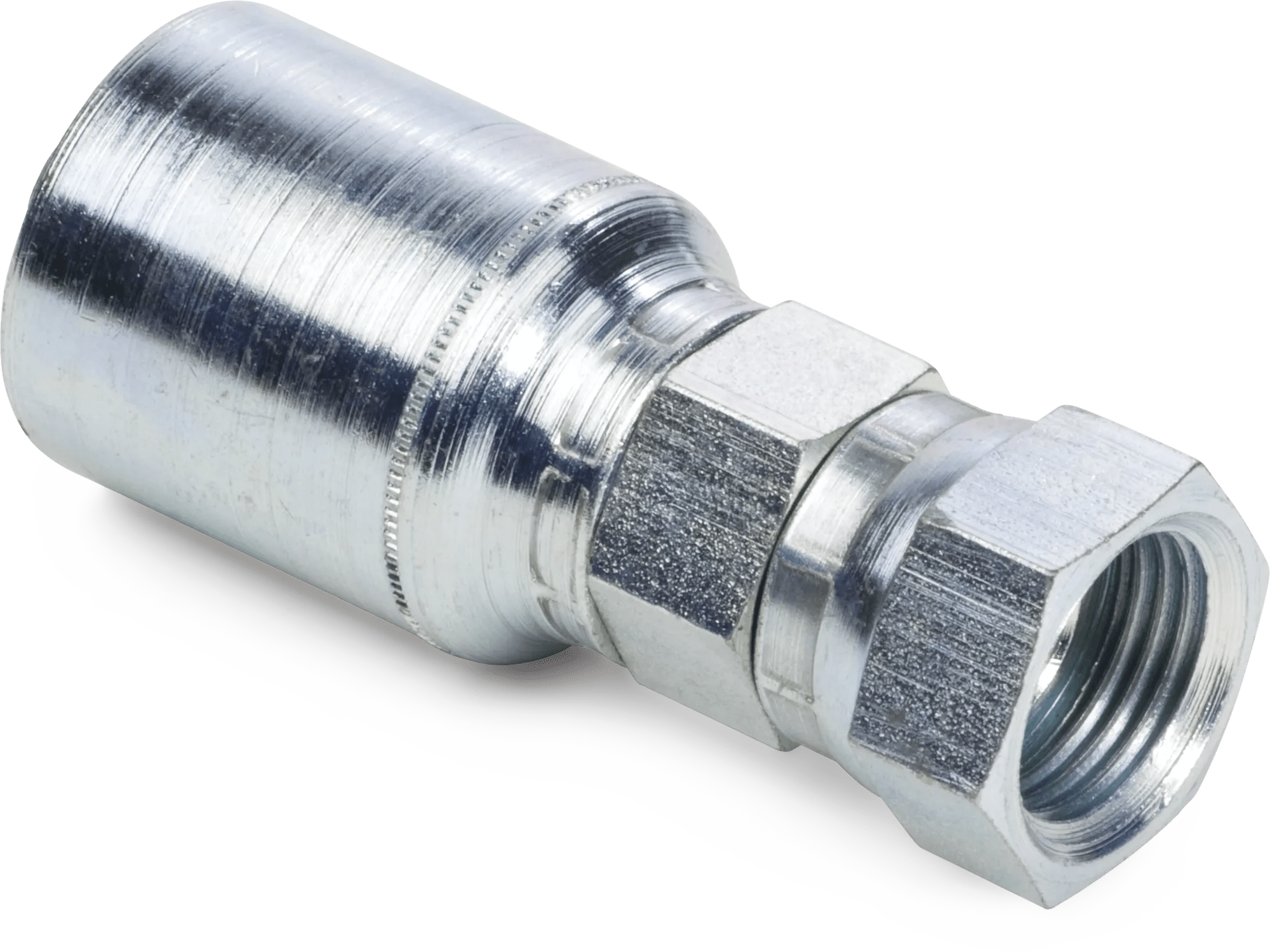 Female BSPP 60° Cone Swivel Hose End - Grip-Crimp Series