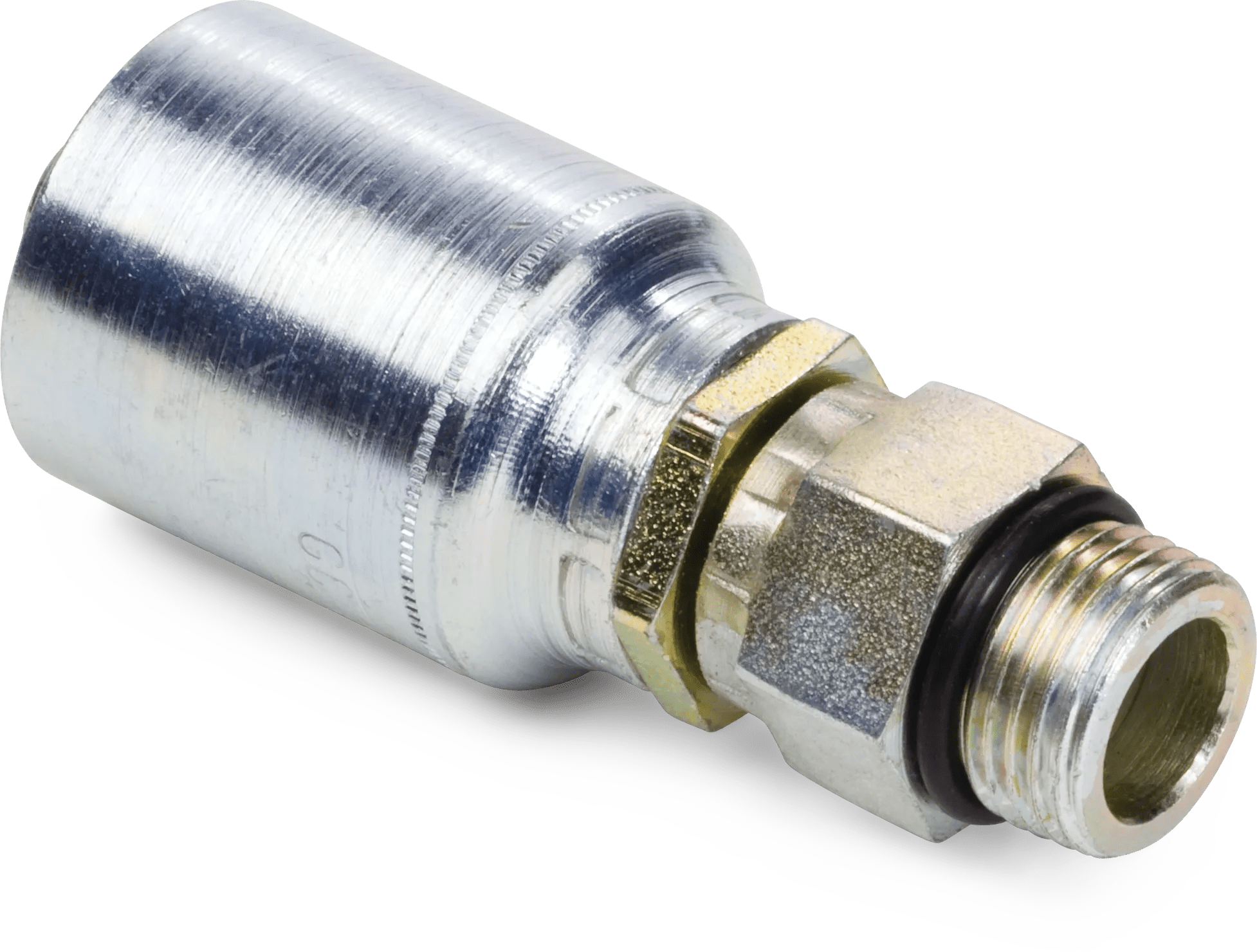Male Straight Thread O-Ring Swivel Hose End - Grip-Crimp Series