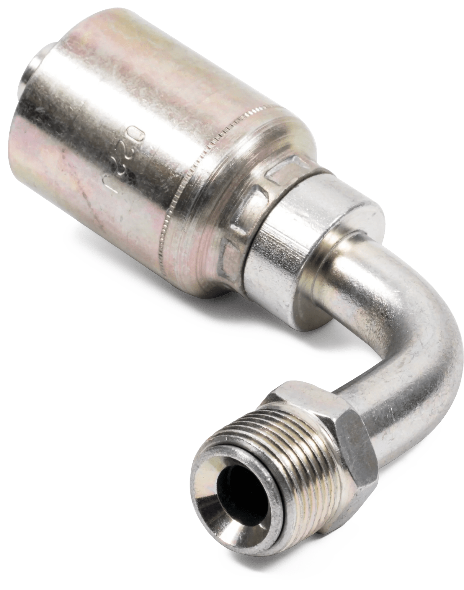 Inverted Male 90° Swivel Elbow - Grip Crimp Series