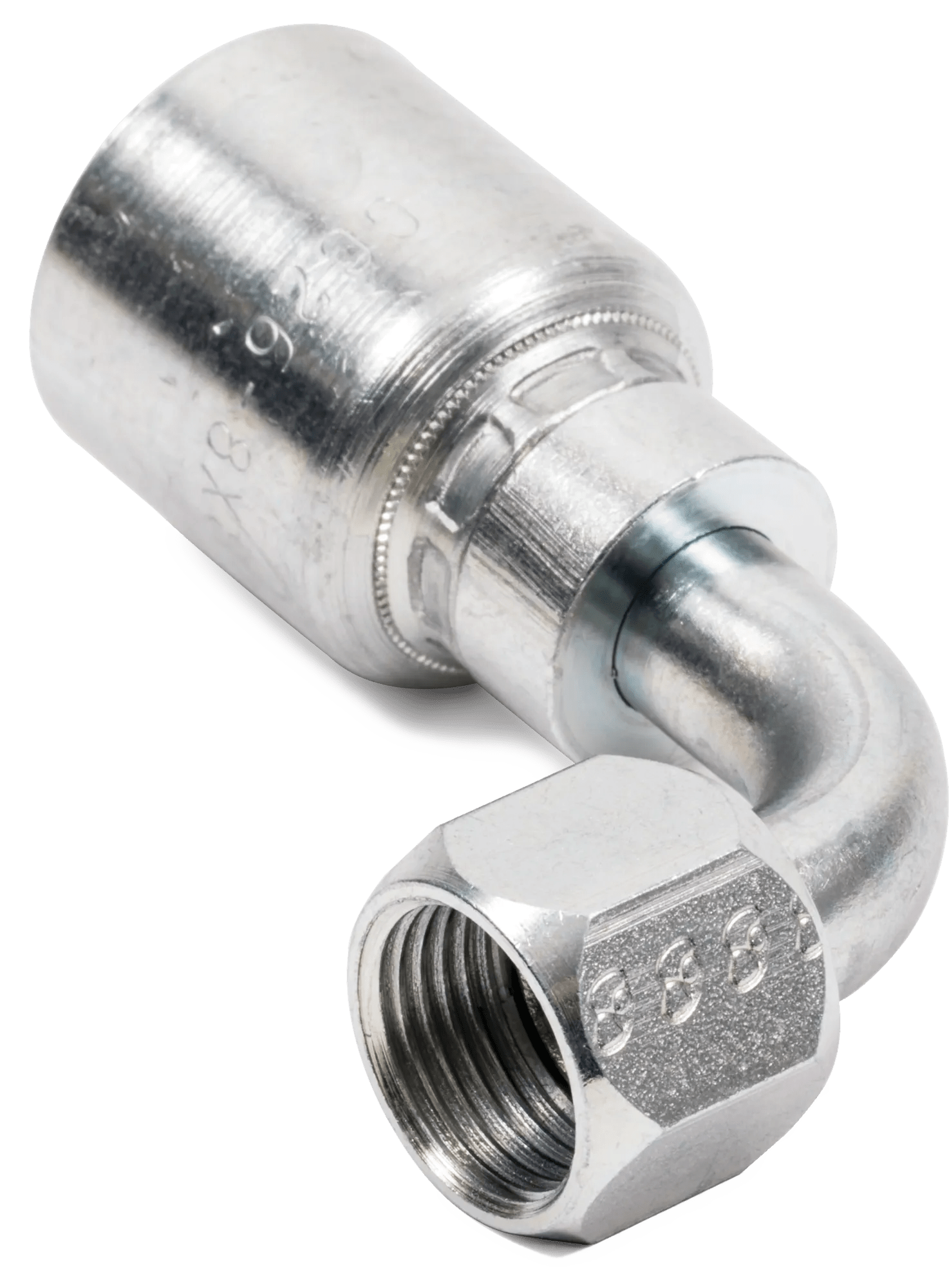 Female SAE JIC 37° 90° Elbow - Grip Crimp Series