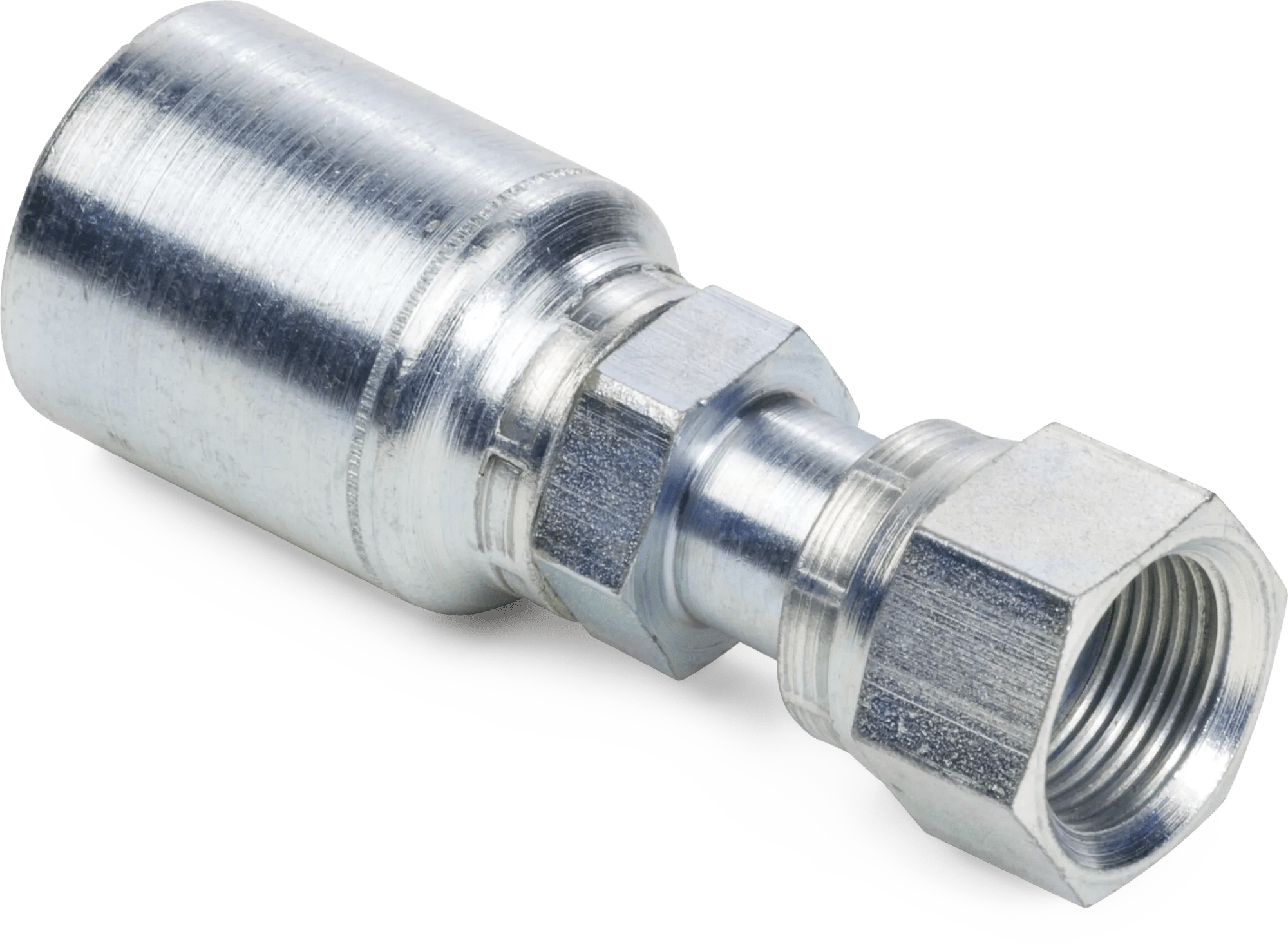 1/2" x 3/4" Female O-Ring Face-Seal 45° Swivel Elbow - Grip Crimp Series