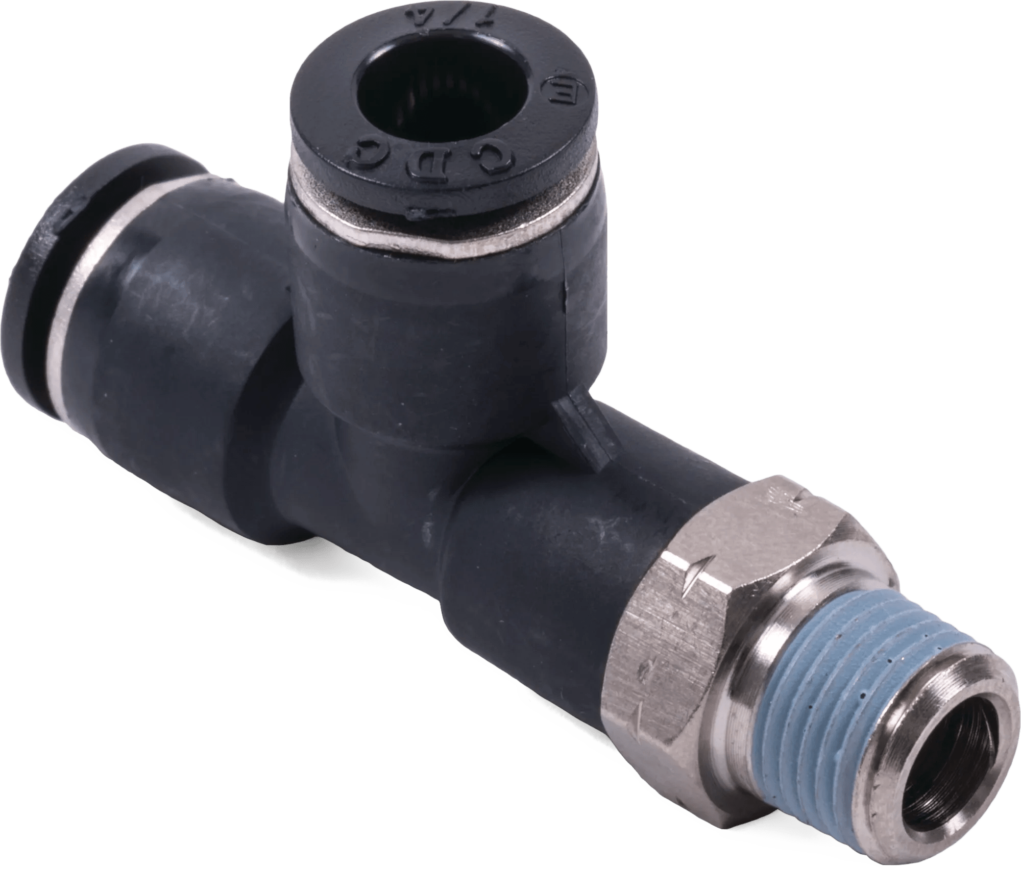 1/4" x 1/8" Kimposite Male Run Tee Swivel