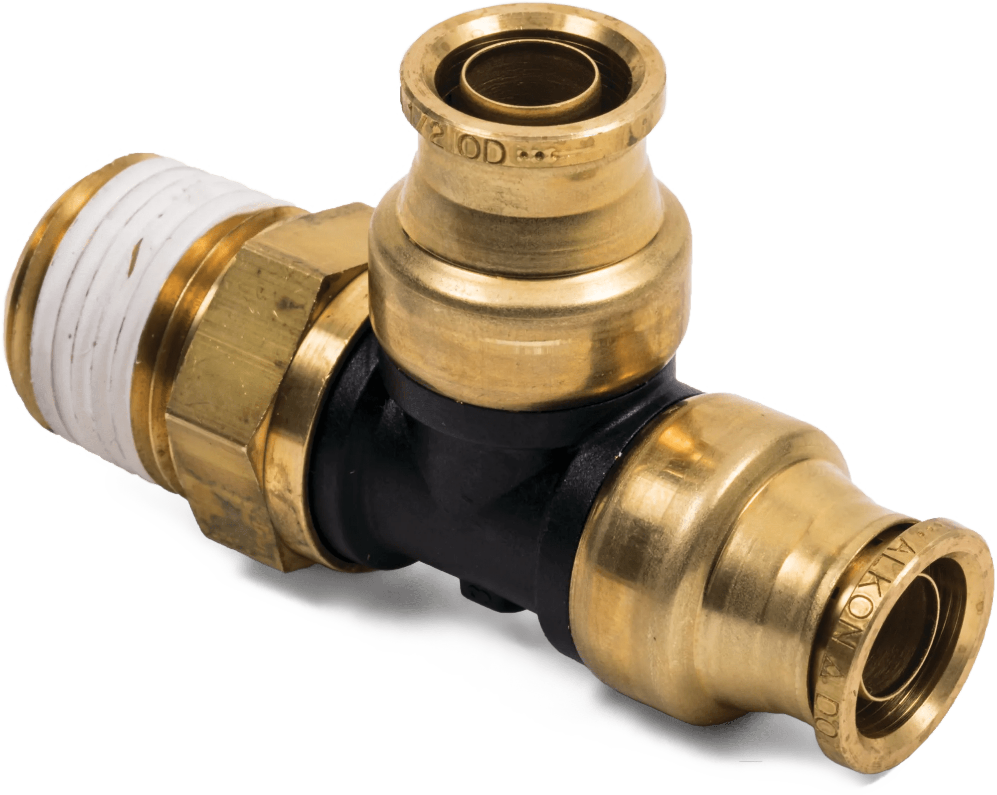 1/4" x 1/8" Kimposite DOT Male Run Tee Swivel