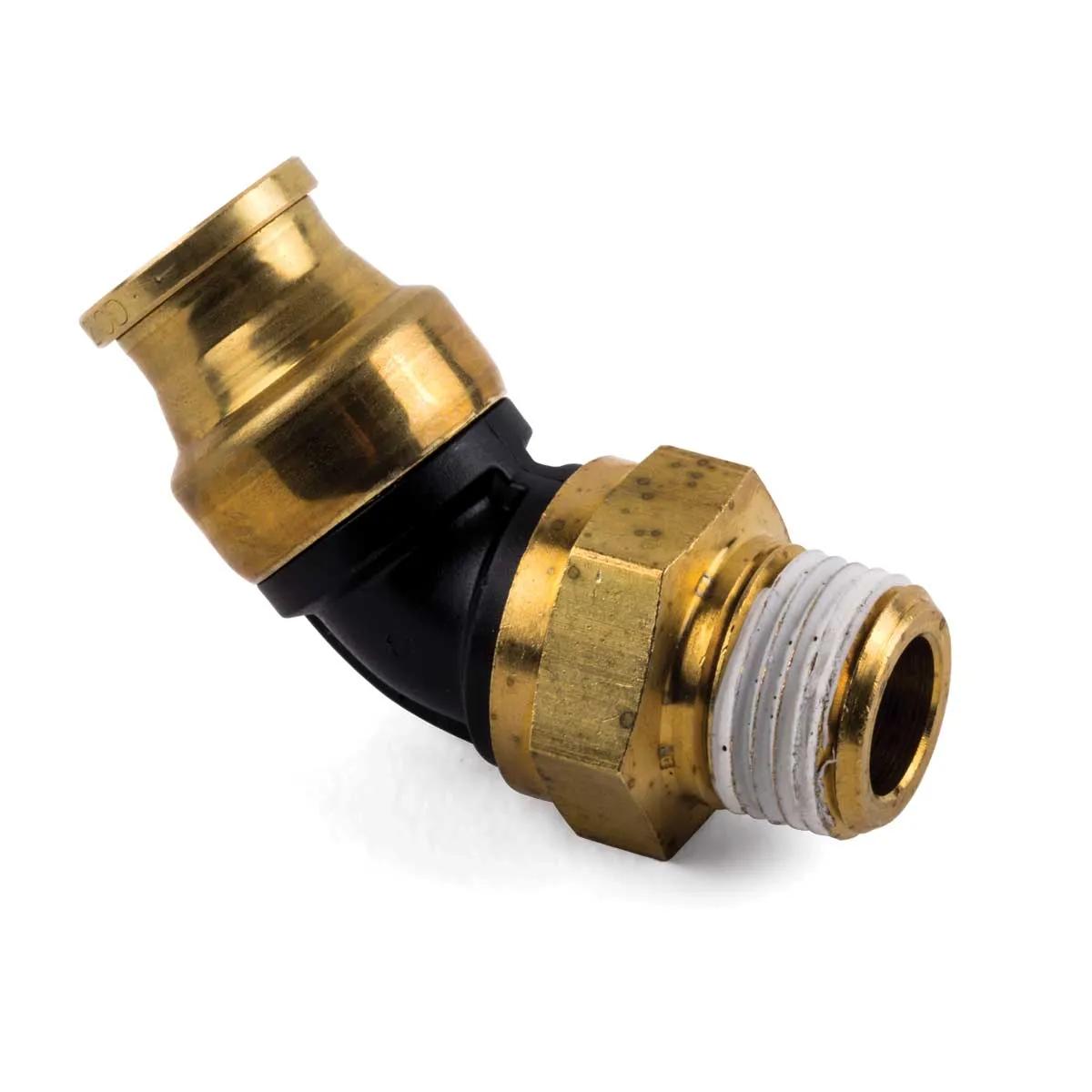 3/8" x 3/8" Kimposite DOT 45° Male Elbow Swivel