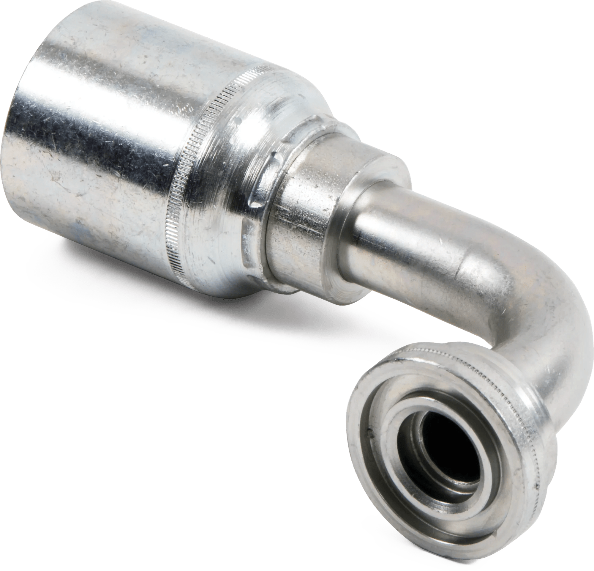 3/4" x 3/4" (38mm) Split Flange (SAE Code 61) 90° Long Drop Elbow - K430 Series