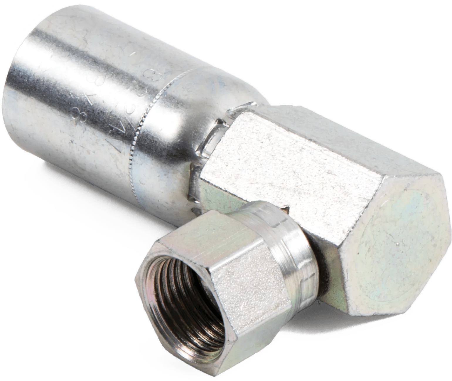 Female SAE JIC 37° Short Swivel 90° Elbow - K Series