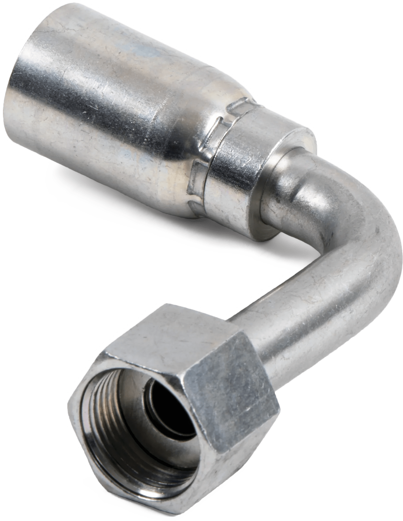 Female O-Ring Face-Seal Swivel 90° Long Drop Elbow - K Series