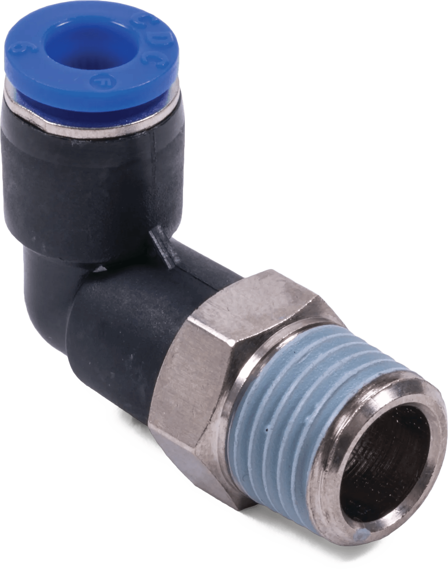 M4 x 1/8" Kimposite Swivel Male Elbow