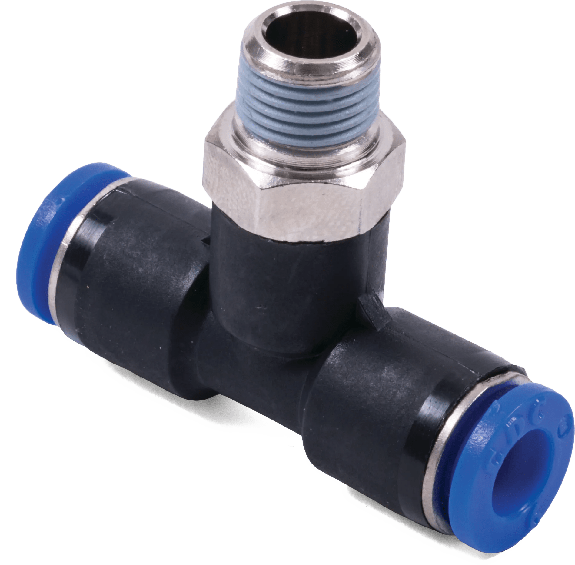 M4 x 1/4" Kimposite Male Branch Tee Swivel