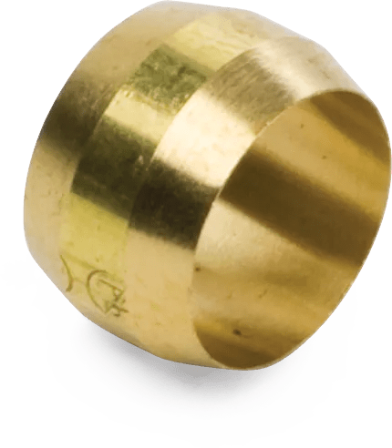1/8" Brass Compression Sleeve - 25 Pack