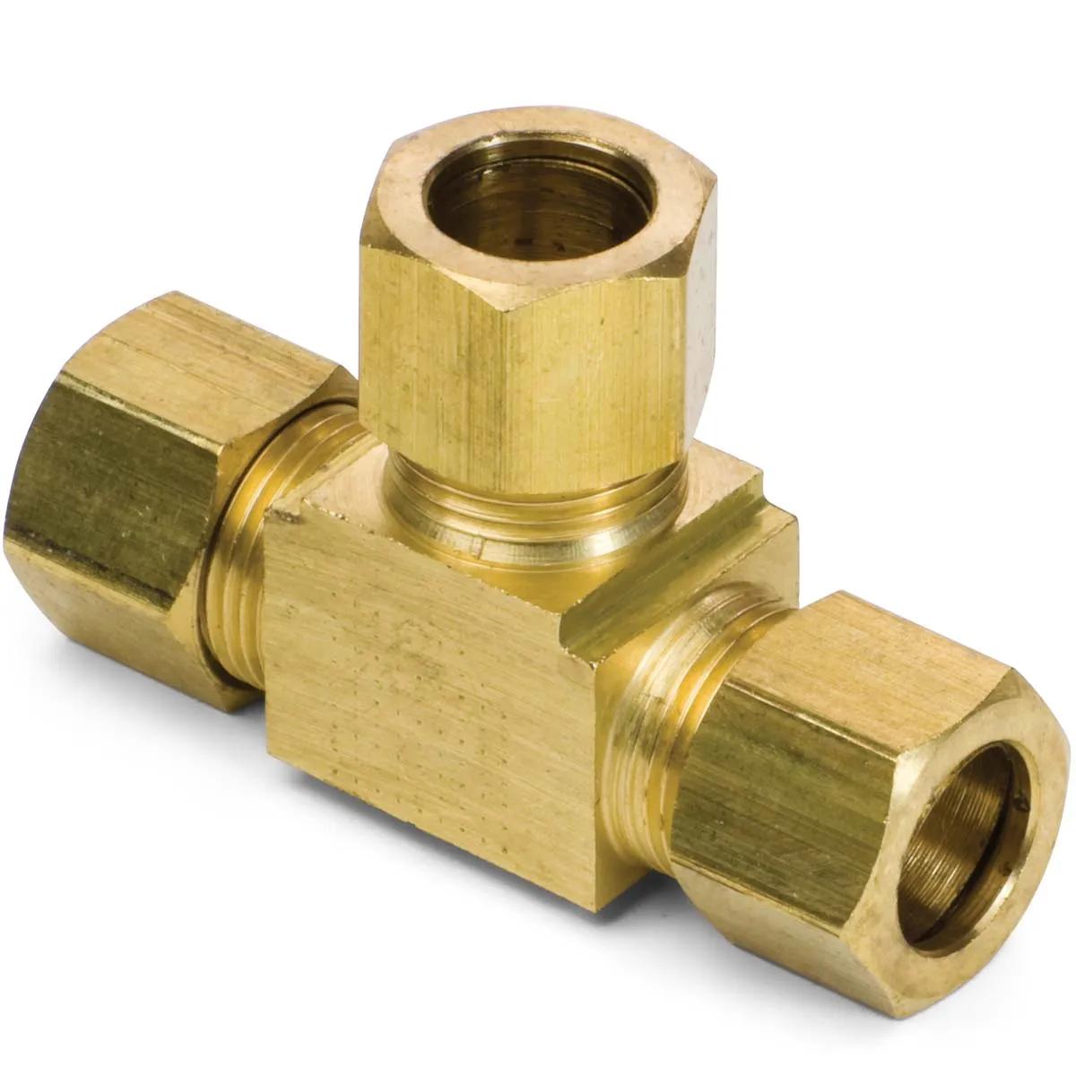 1/4" Lead-Free Brass Compression Union Tee