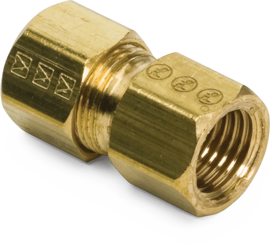 1/4" x 1/4" Lead-Free Brass Compression Female Connector