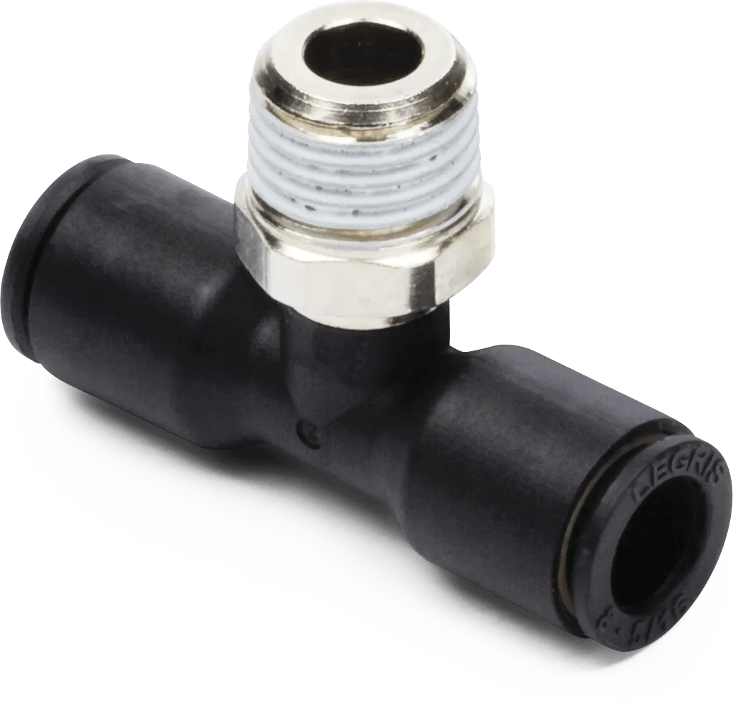 M6 x 1/4" Legris Male Branch Tee Swivel