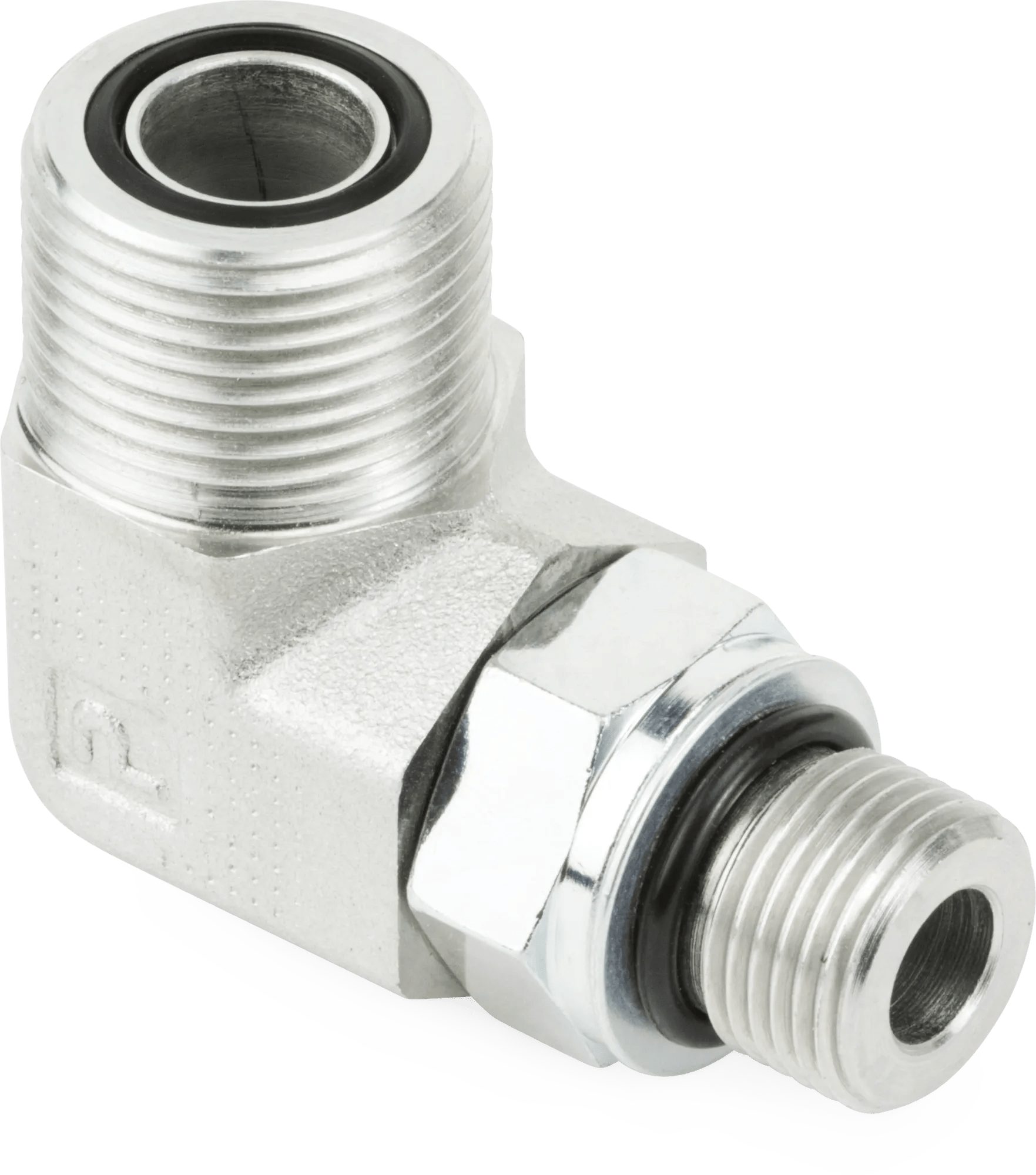 1/2" x M18 x 1.5 O-Ring Face-Seal to Metric O-Ring 90° Elbow