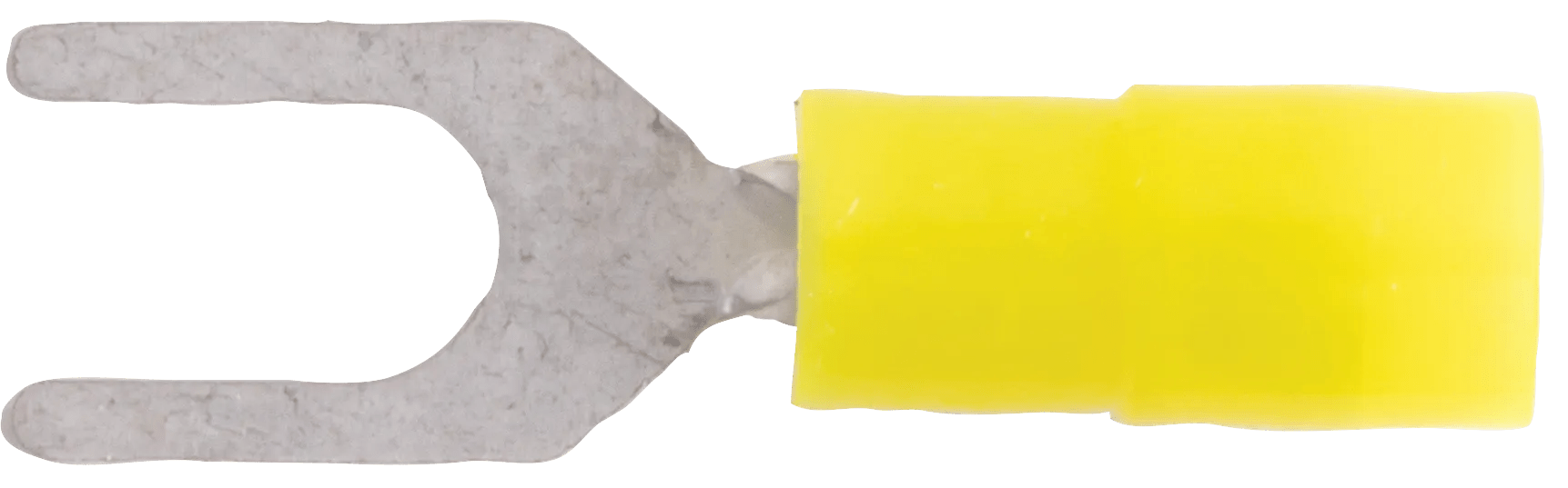 24 - 20 AWG Yellow Nylon Insulated Enduralon™ (#6) Spade Terminal - 50 Pack
