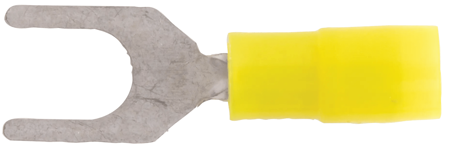 24 - 20 AWG Yellow Nylon Insulated Enduralon™ (#8) Spade Terminal - 50 Pack