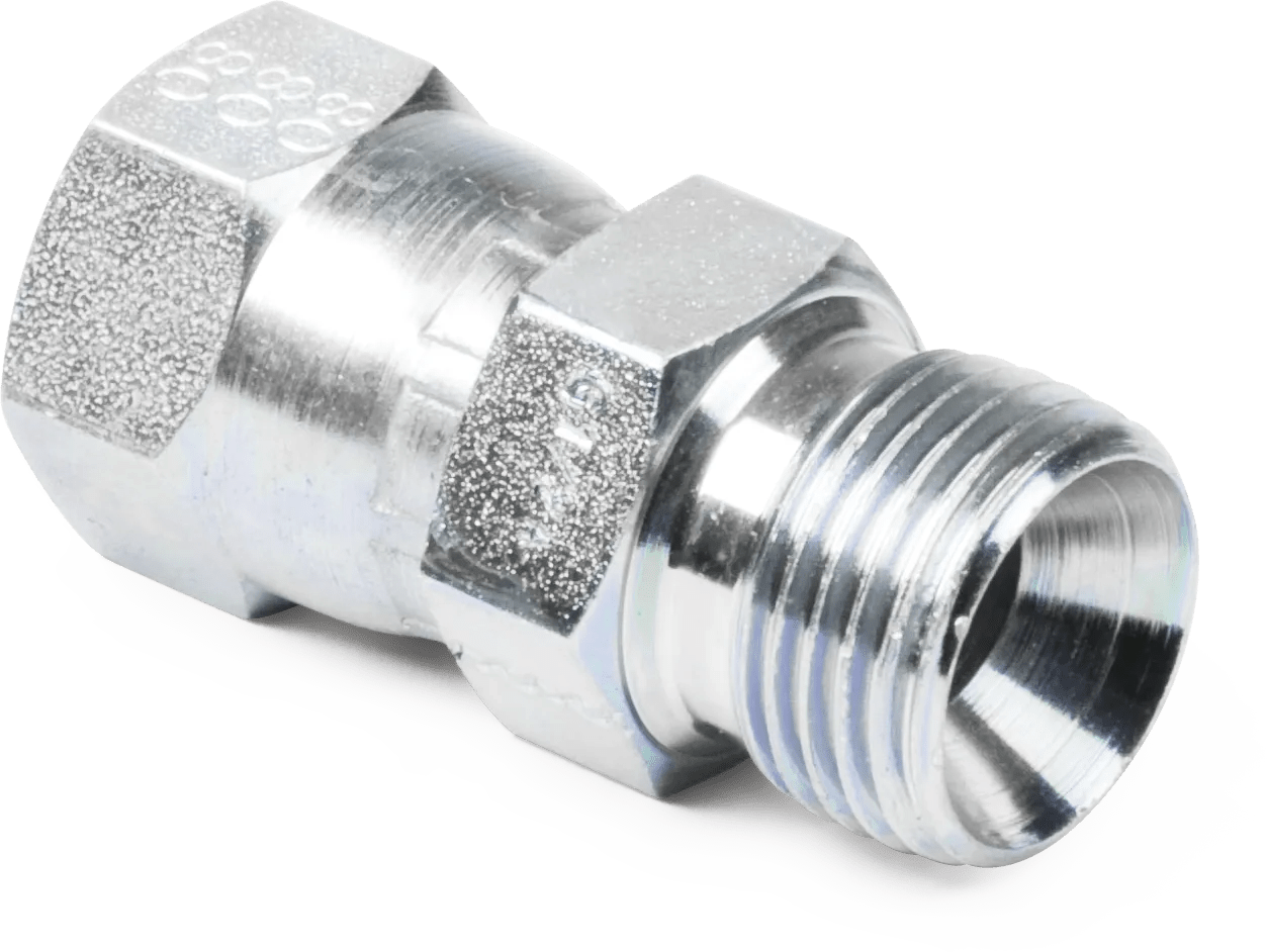 3/8" x 3/8" Female SAE JIC 37° to Male BSPP Connector