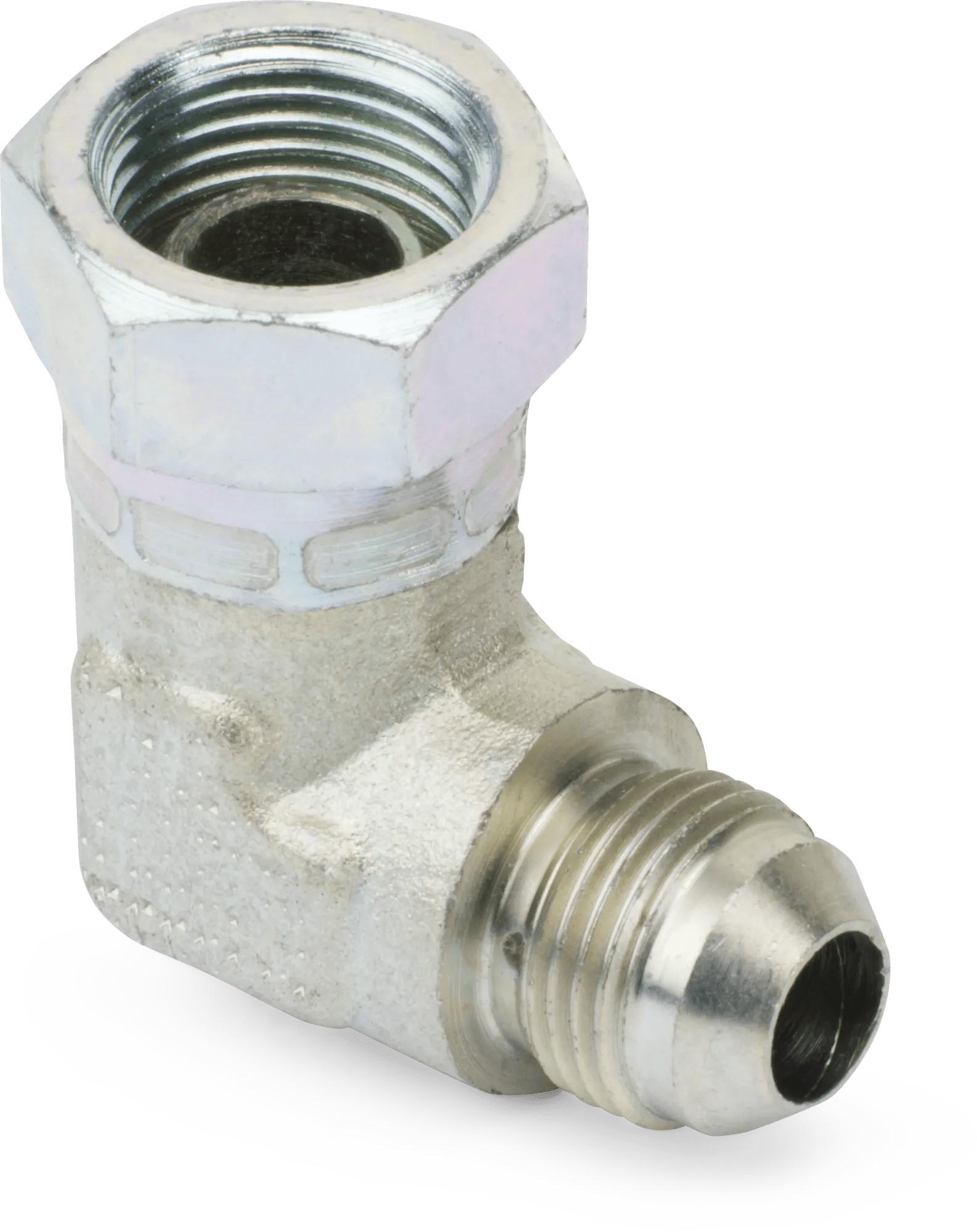 1/4" x 1/4" Male SAE 37° to Female BSPP Swivel 90° Elbow