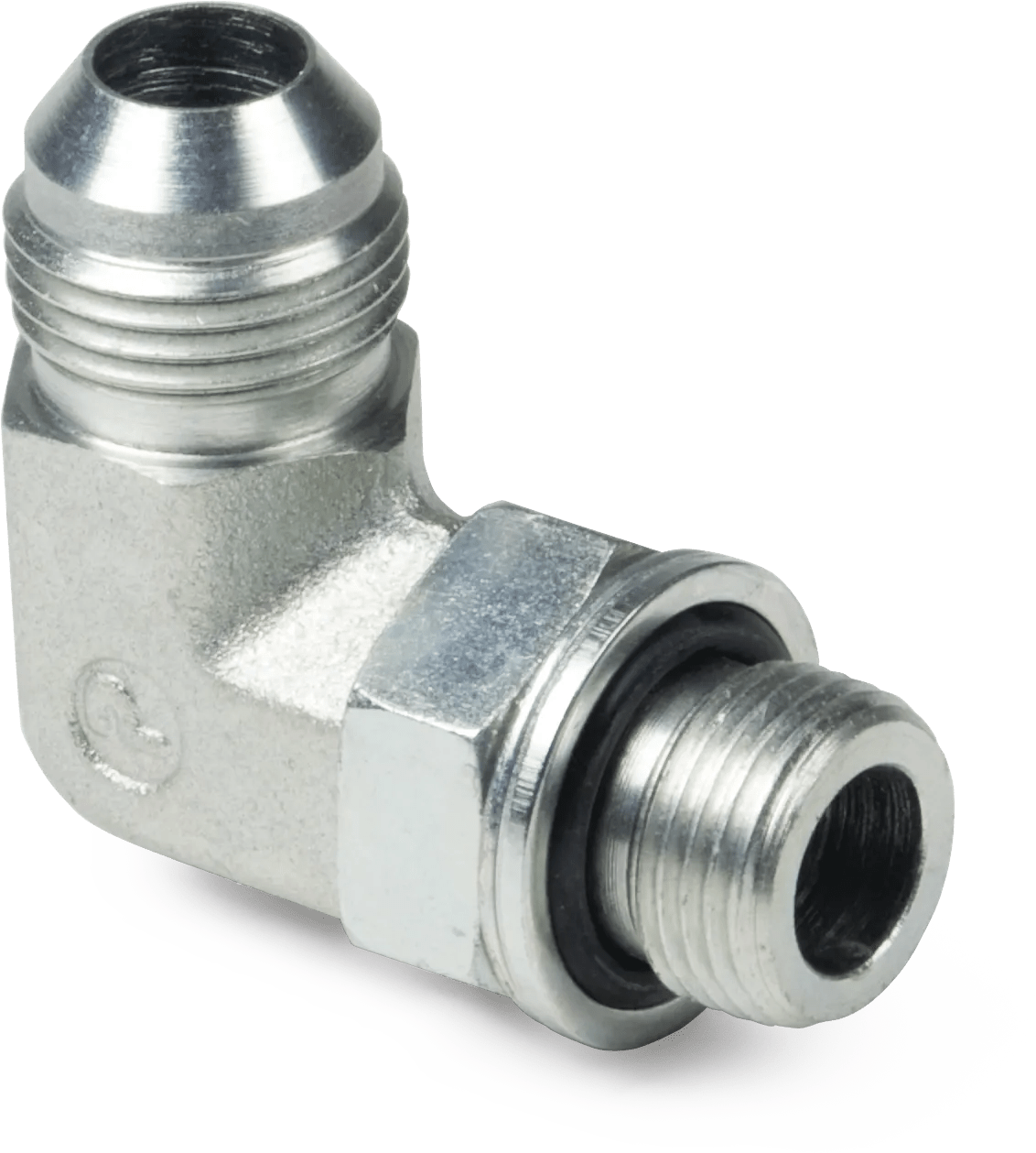 3/8" x 1/2" Male BSPP to Male SAE JIC 37° 90° Elbow