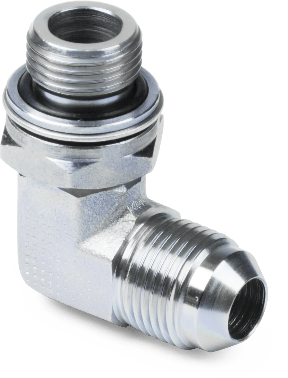 5/8" x M22 Male SAE JIC 37° to Male Metric Straight Thread 90° Elbow