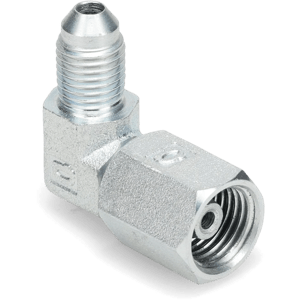 M14 x 1/4" Female Metric Heavy to Male JIC 37° 90° Elbow