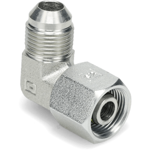 M20 x 1/2" Female Metric Heavy to Male JIC 37° 90° Elbow