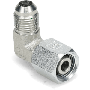 M16 x 3/8" Female Metric Light to Male JIC 37° 90° Elbow