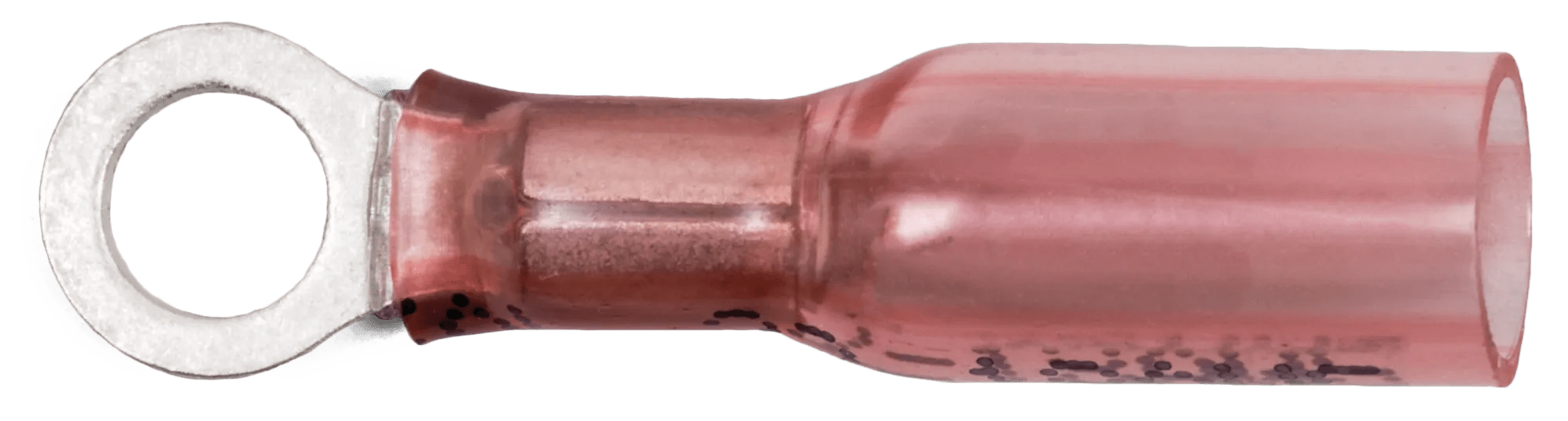 22 - 18 AWG Red Pro-Tech™ Nytrex Insulated Heat Shrink (#8 - #10) Ring Terminal - 25 Pack