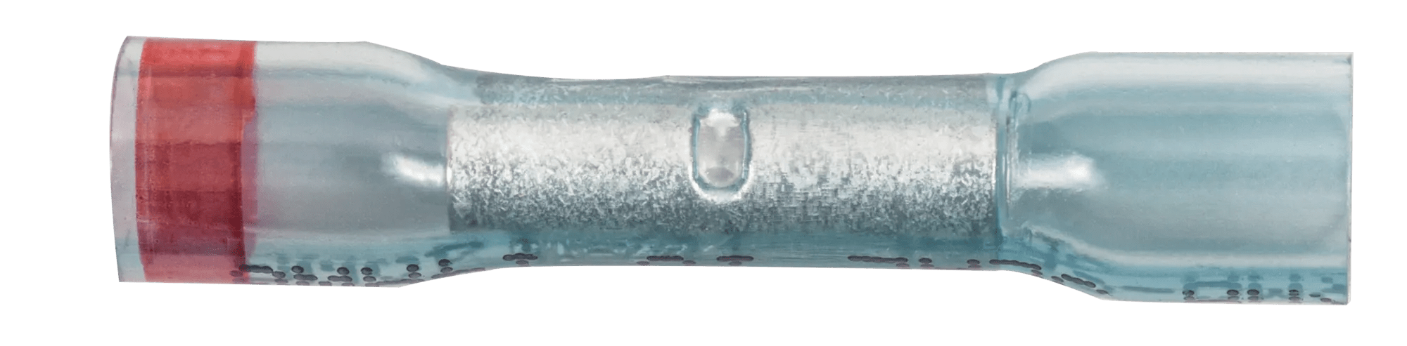 16 - 14 to 22 - 18 AWG Blue with Red Stripe Fully Insulated Pro-Tech™ Nytrex Step Down Butt Connector - 10 Pack